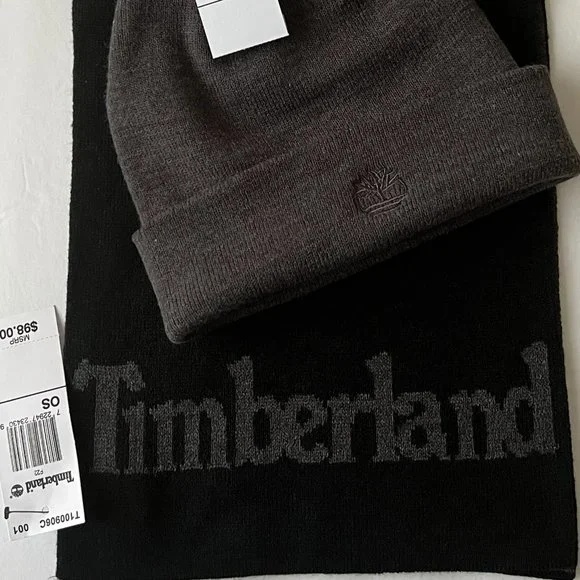 TIMBERLAND Men's Hat & Scarf Set NWT - Picture 7 of 7